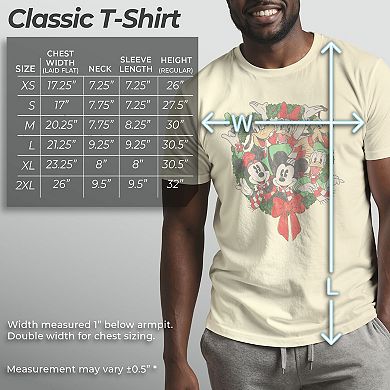 Disney's Group Shot Christmas Wreath Men's Tee