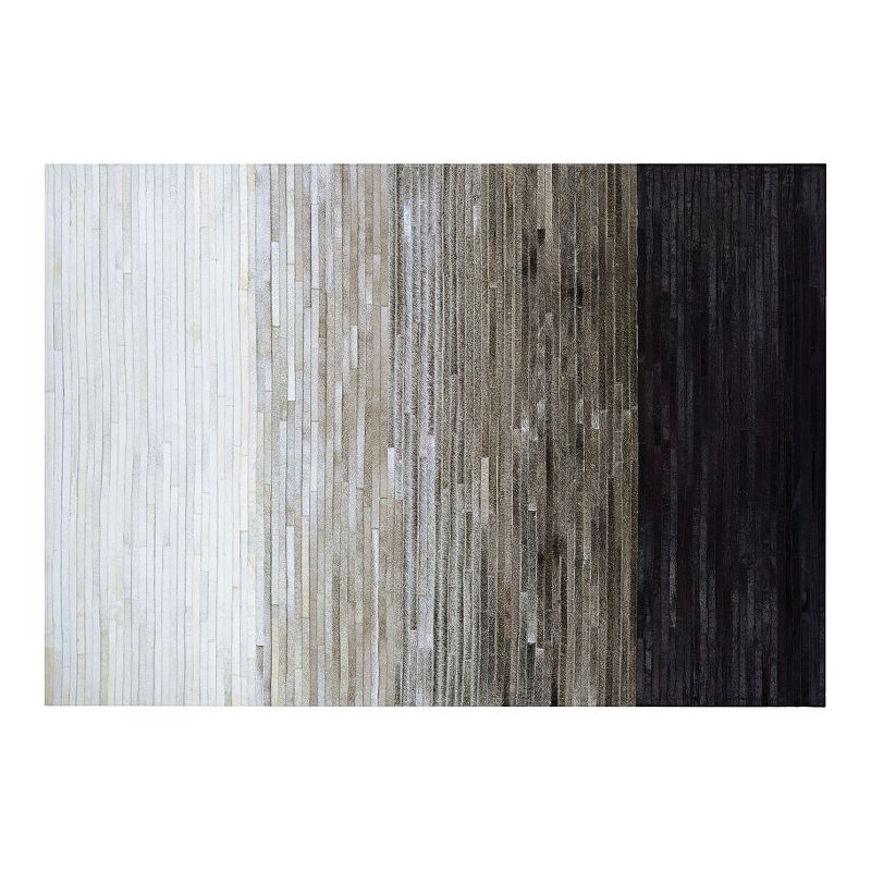 Couristan Chalet Homestead Cowhide Leather Area Rug, Multicolor, 5.5X8 Ft