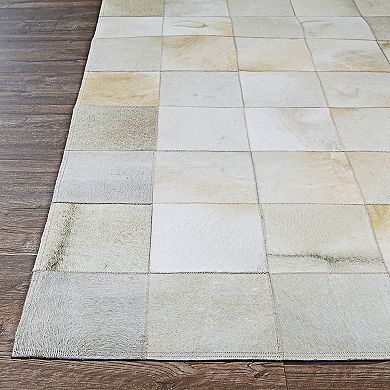 Couristan Chalet Tile Cowhide Leather Area Rug