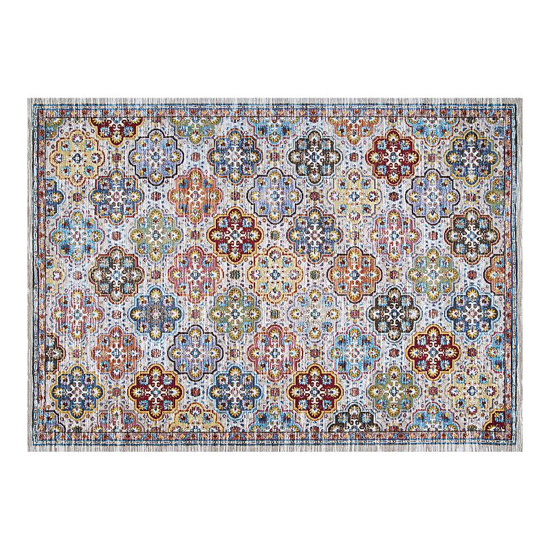 Couristan Gypsy Nameh Area Rug, Beig/Green, 8X11 Ft