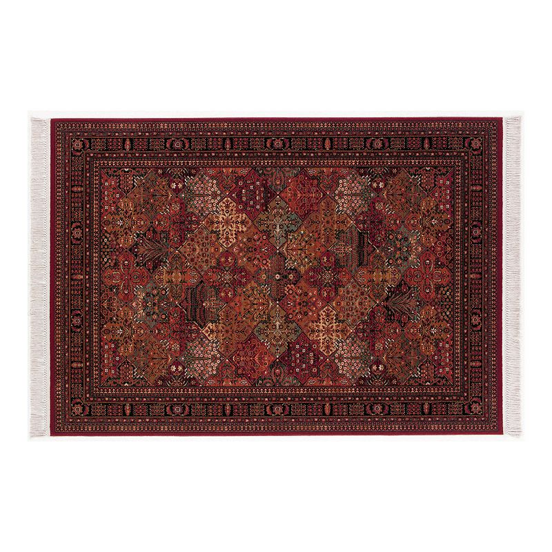 Couristan Kashimar Imperial Baktiari Antique Wool Area Rug, Red, 6.5X10 Ft