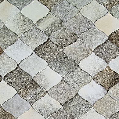 Couristan Chalet Diamonds Cowhide Leather Area Rug