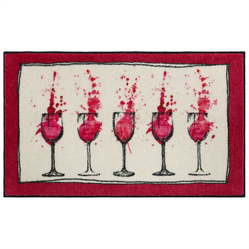 Mohawk Home Watercolor Wine Kitchen Rug, Red, 18X30