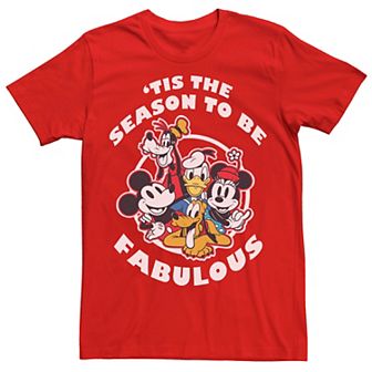 Disney's Group Shot 'Tis The Season To Be Fabulous Christmas Men's Tee