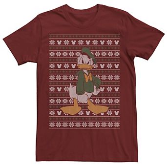 Disney's Donald Duck Men's Christmas Sweater Style Tee