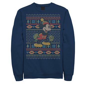 Disney's Mickey Mouse Christmas Sweater Style Men's Sweatshirt