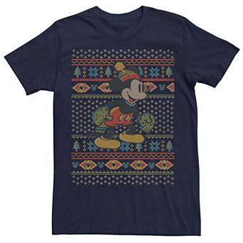 Disney's Mickey Mouse Christmas Sweater Style Men's Tee