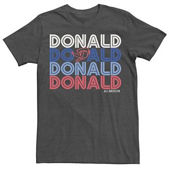 Disney's Donald Duck Head Name Stack Men's Tee