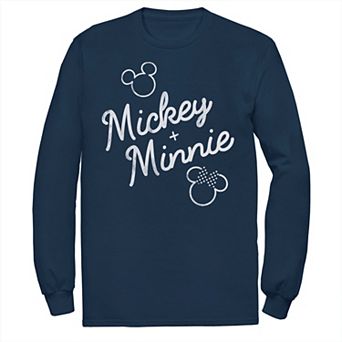 Men's Disney Mickey Plus Minnie Mouse Outline Tee