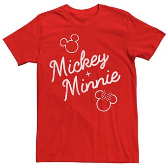 Disney's Mickey Plus Minnie Mouse Men's Outline Tee
