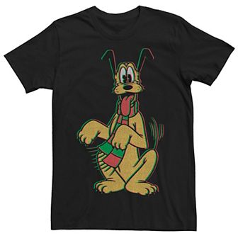 Disney's Pluto Men's Christmas Style Portrait Tee