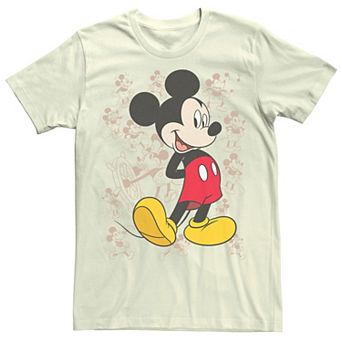 Disney's Mickey Mouse Many Mickeys Background Men's Tee