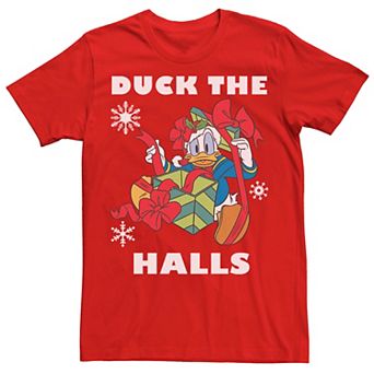 Disney's Donald Duck The Halls Christmas Portrait Men's Tee