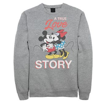 Men's Dinsey Mickey & Minnie Mouse Valentine Love Sweatshirt