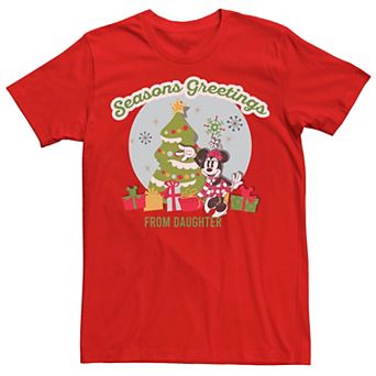Disney's Mickey And Friends Christmas Greetings From Daughter Men's Tee