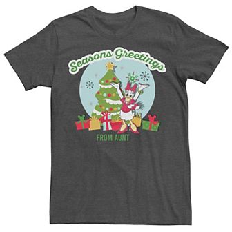 Disney's Mickey & Friends Christmas Seasons Greetings Aunt Men's Tee