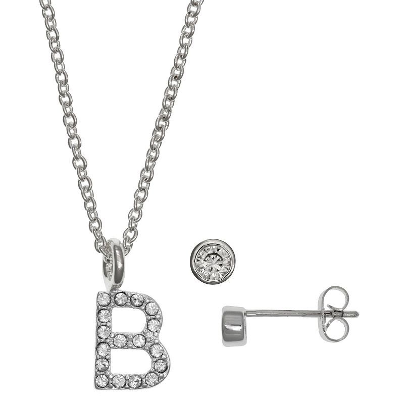 37613560 Kids FAO Schwarz Initial Necklace & Stud Earring S sku 37613560