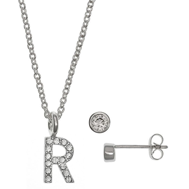 29619796 Kids FAO Schwarz Initial Necklace & Stud Earring S sku 29619796