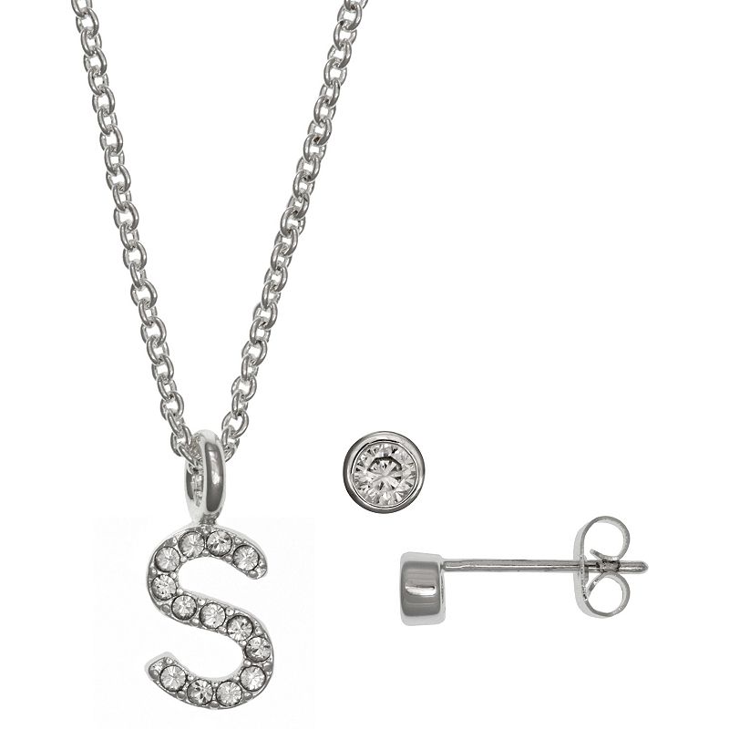 64665768 Kids FAO Schwarz Initial Necklace & Stud Earring S sku 64665768
