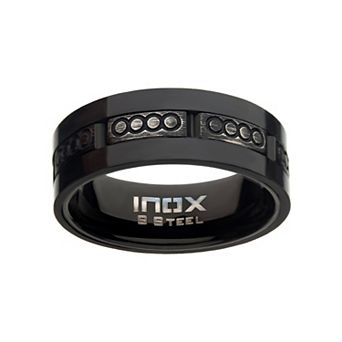Men's Two Tone Stainless Steel & Carbon Fiber Ring