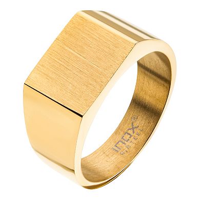 Men's Stainless Steel Polished Signet Ring