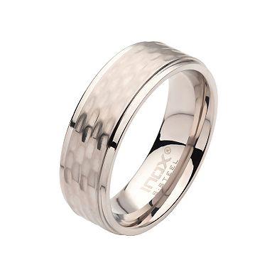 Men's Stainless Steel Hammered Ring