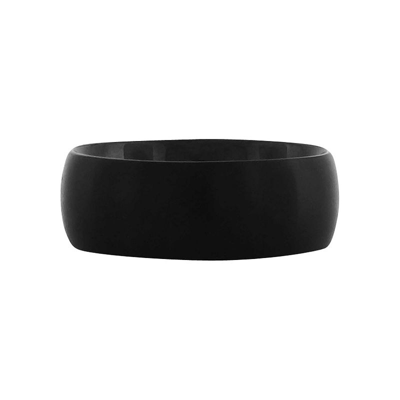 49921121 Mens Black Matte Stainless Steel Ring, Size: 12 sku 49921121