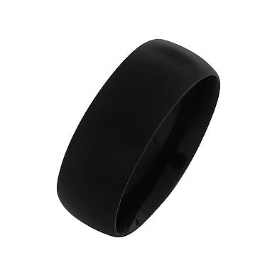 Men's Black Matte Stainless Steel Ring