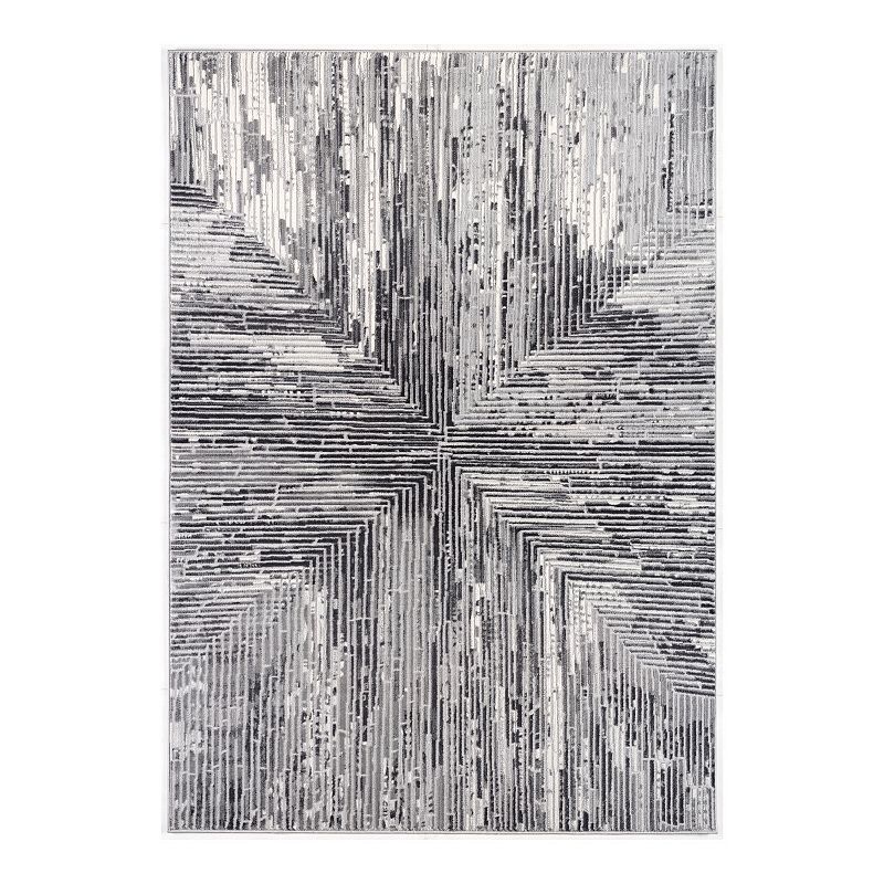 Art Carpet Abinster Criss Cross Rug, Grey, 5X8 Ft