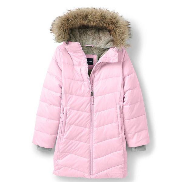 Girls 7-16 Lands' End Winter Fleece Lined Down Alternative ThermoPlume Coat