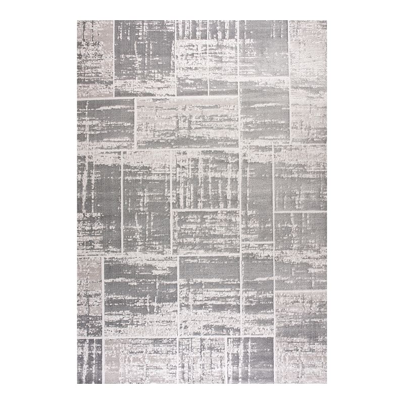 Art Carpet Abinster Checkerboard Rug, Grey, 5X8 Ft
