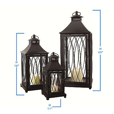 Curved Lantern Floor Decor 3-piece Set