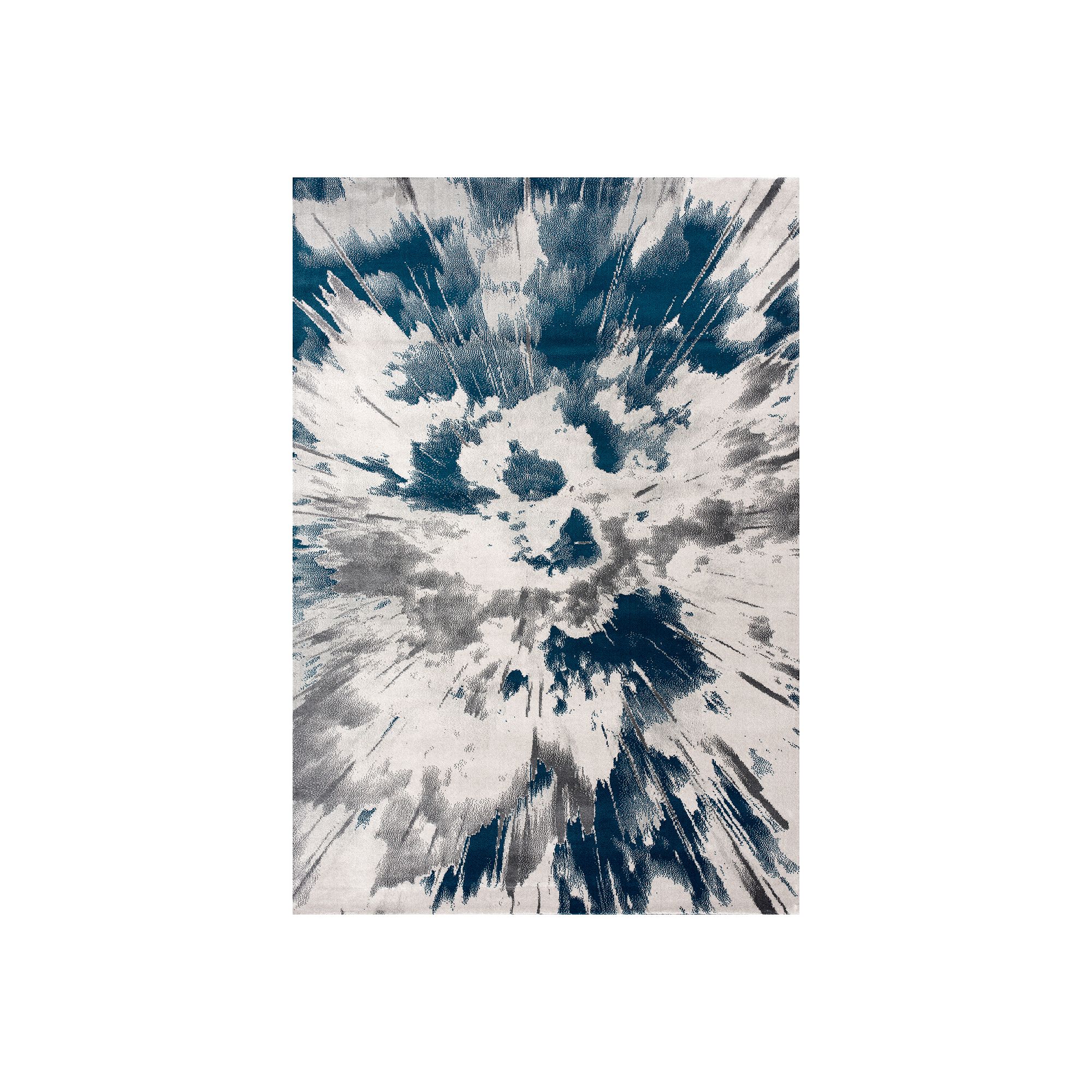 Art Carpet Adenning Burst Rug, Blue Gray Ivory