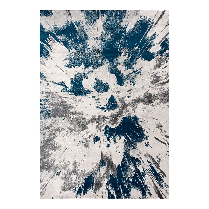 Art Carpet Adenning Burst Rug, Blue, 5X8 Ft