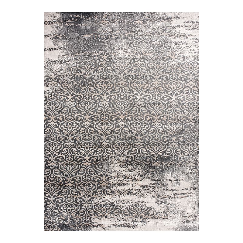 Art Carpet Adenning Scroll Rug, Grey, 5X8 Ft