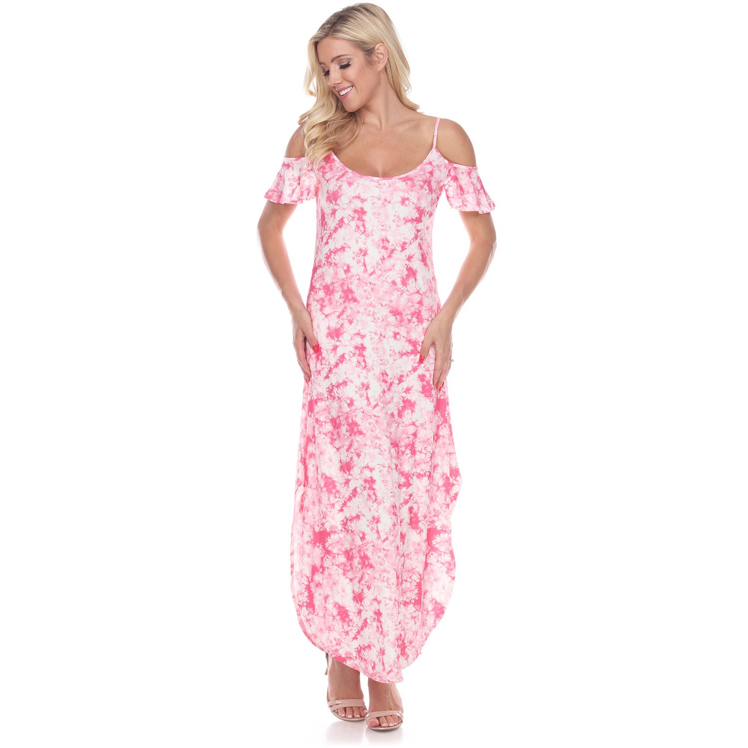 womens blush maxi dress