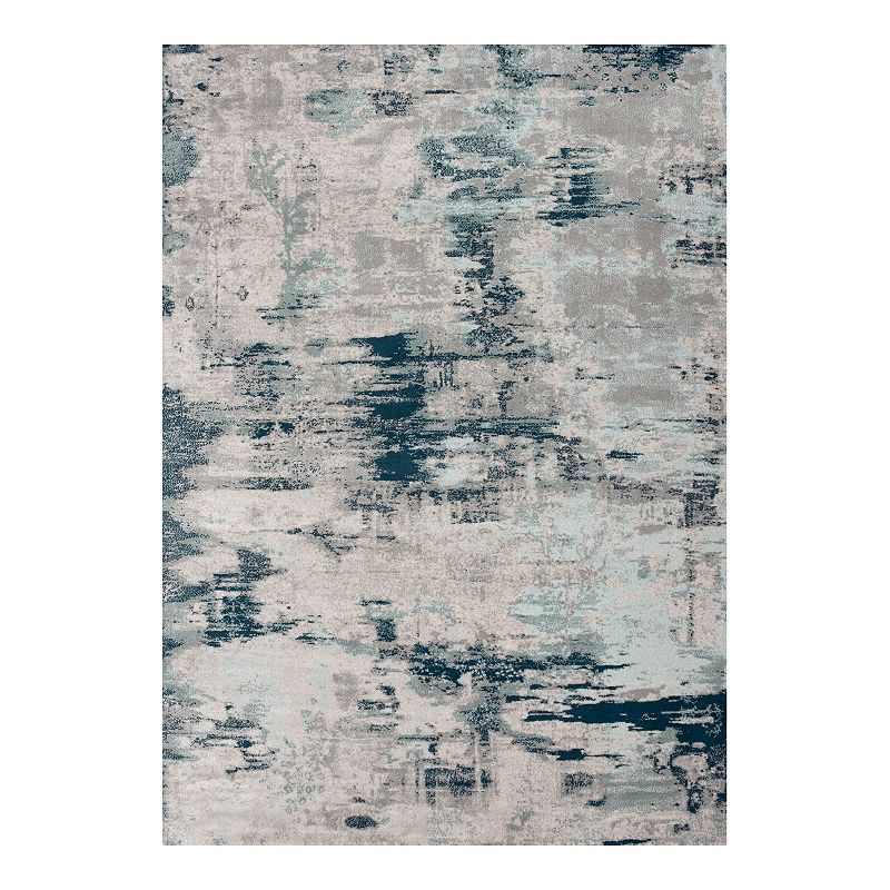 Art Carpet Adenning Abstract Rug, Blue, 8X10 Ft