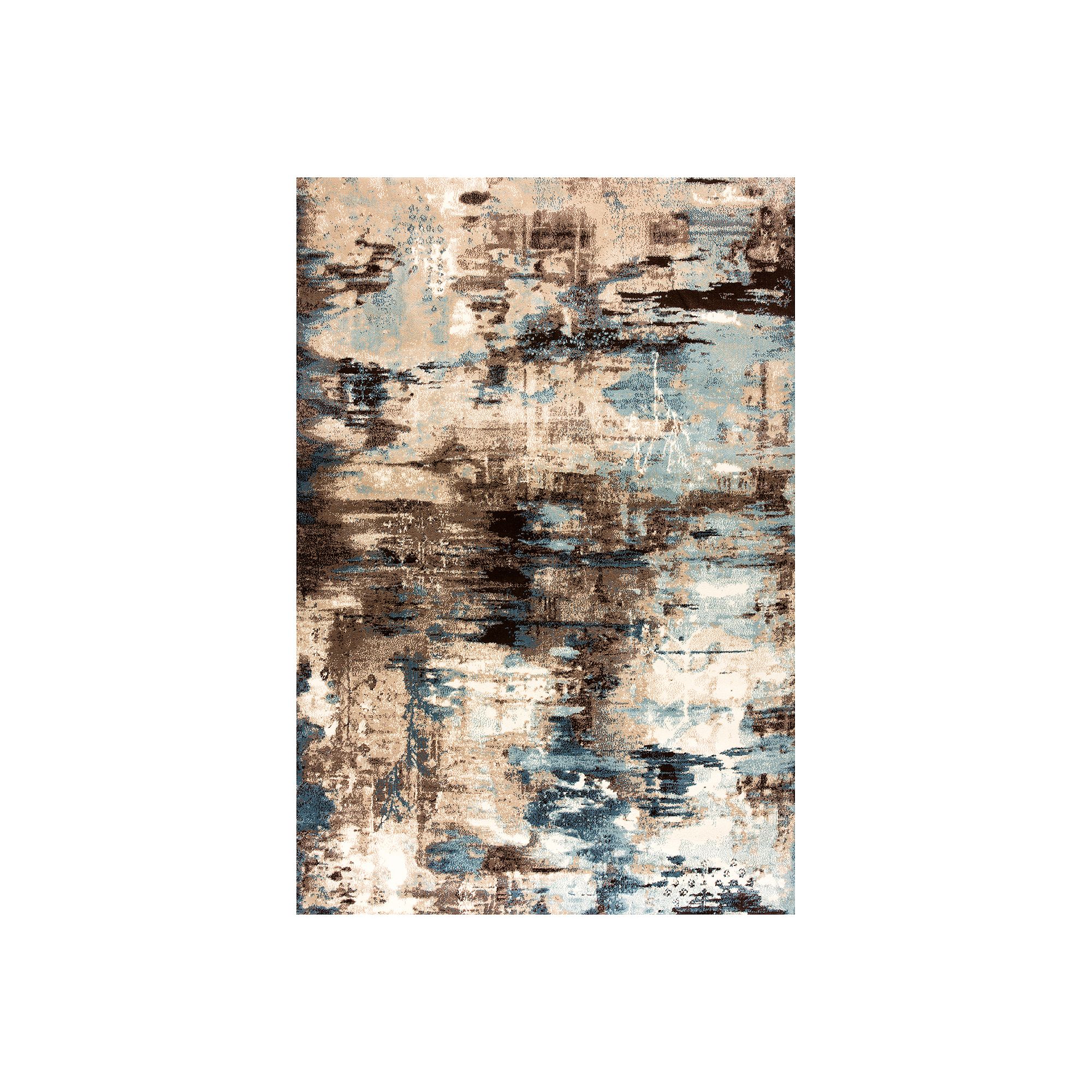 Art Carpet Adenning Abstract Rug, Brown Blue