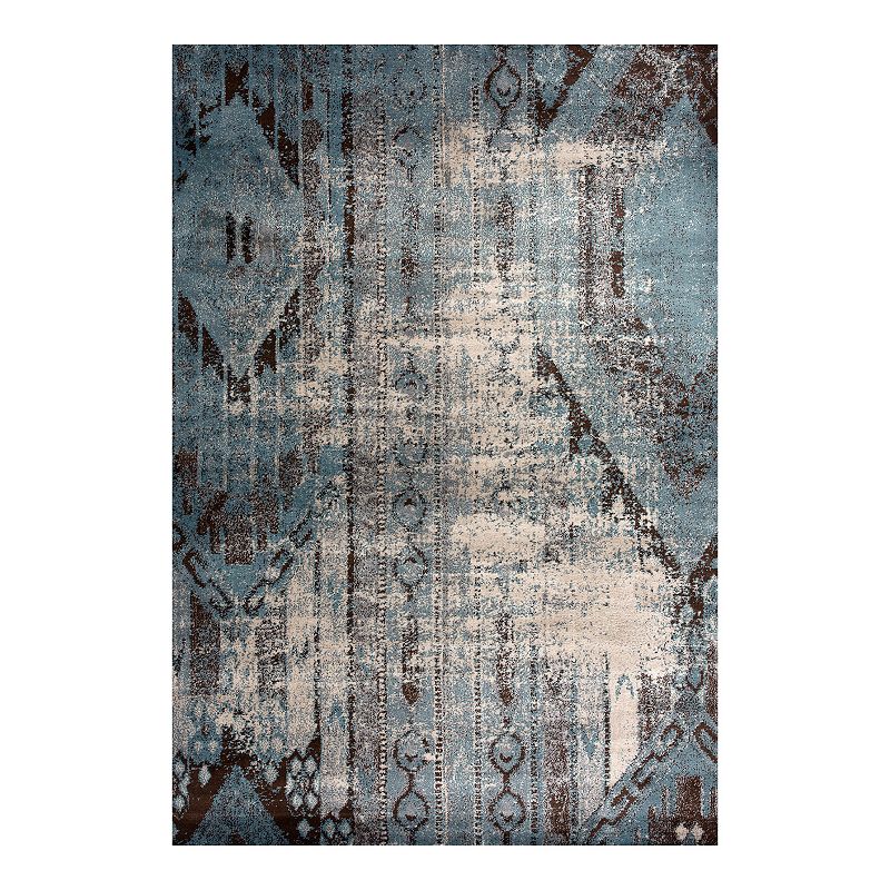 Art Carpet Adenning Graphic Pattern Rug, Blue, 8X10 Ft