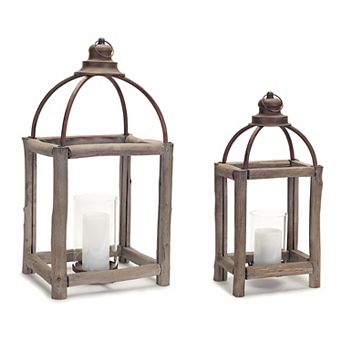 Openwork Lantern Floor Decor 2 pc Set