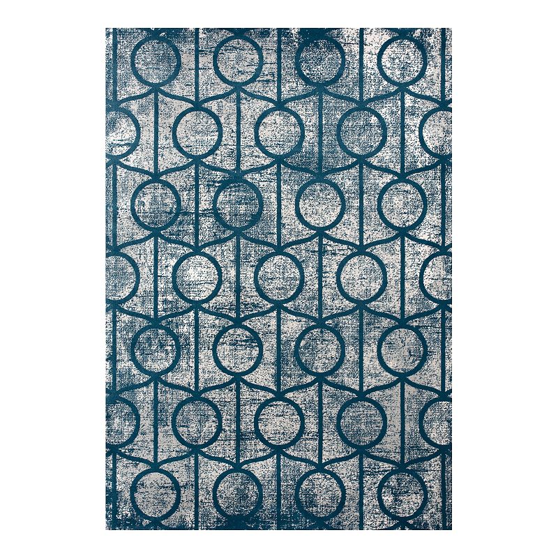 Art Carpet Adenning Graphic Rug, Blue, 5X8 Ft