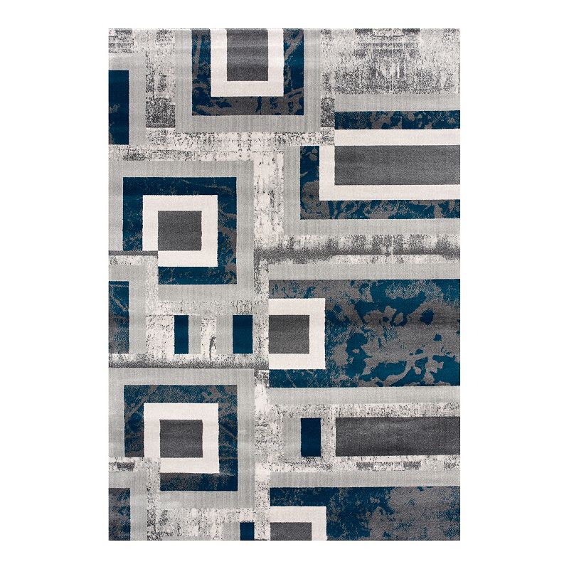 Art Carpet Adenning Geo Square Rug, Grey, 8X10 Ft