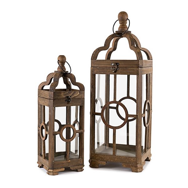 Detailed Lantern Floor Decor 2piece Set