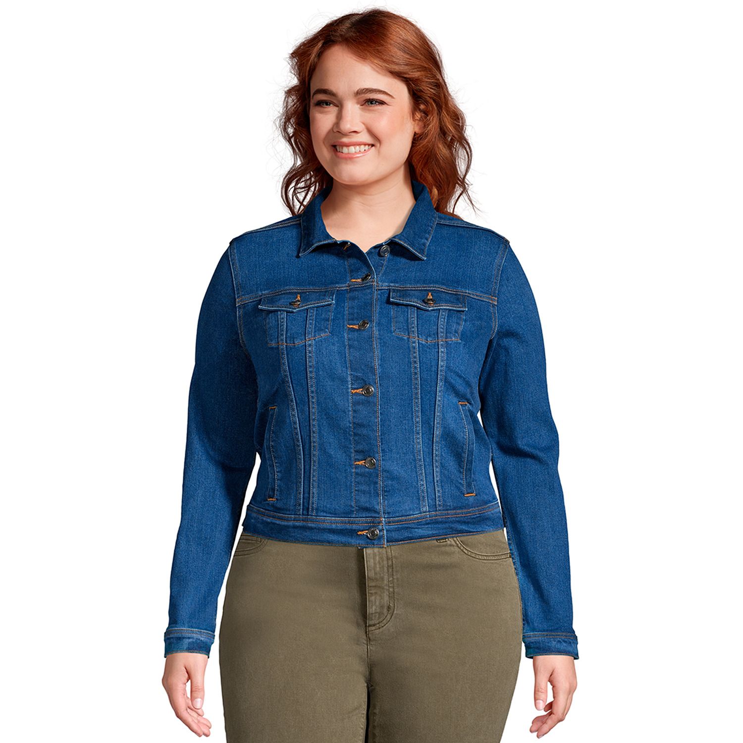 womens plus jean jacket