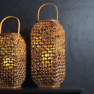 Wicker Tall Lantern Floor Decor