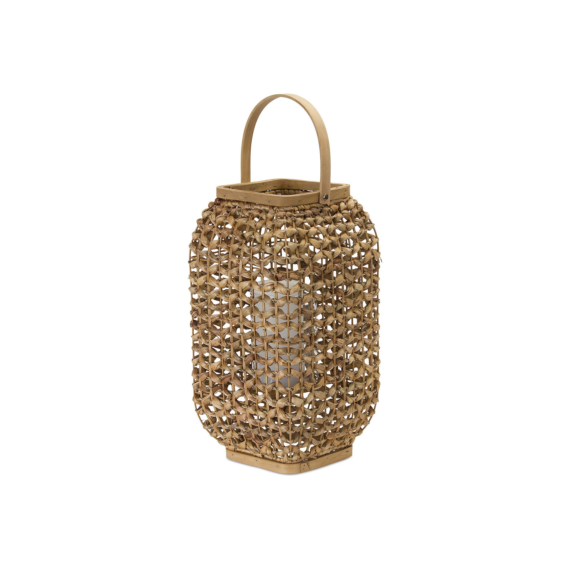 Wicker Medium Lantern Floor Decor, Multi