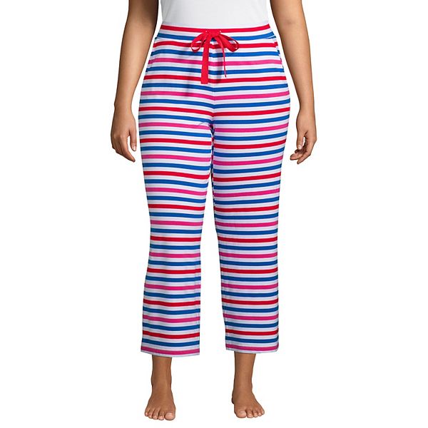 Plus Size Lands' End Wide Leg Cropped Pajama Pants