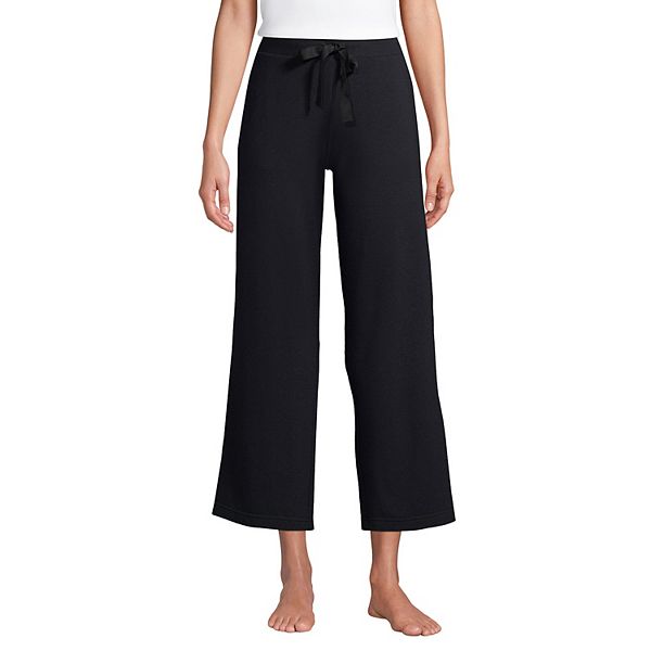 Women s Lands End Wide Leg Cropped Pajama Pants