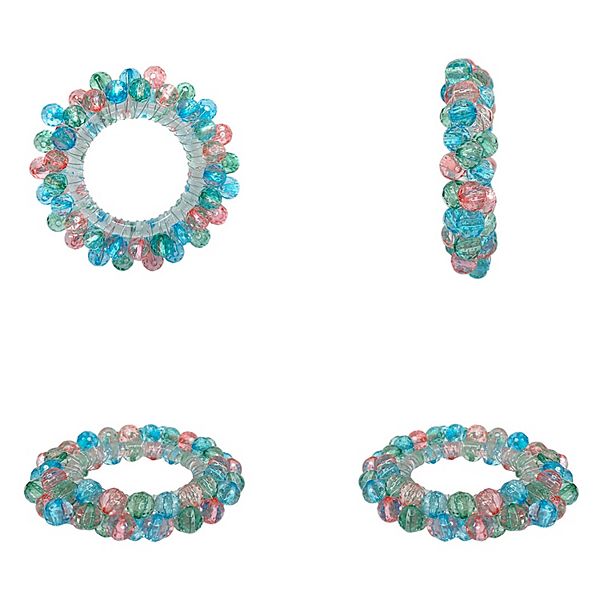 Celebrate Together™ Spring Clear Blue Beaded Napkin Ring 4pk.