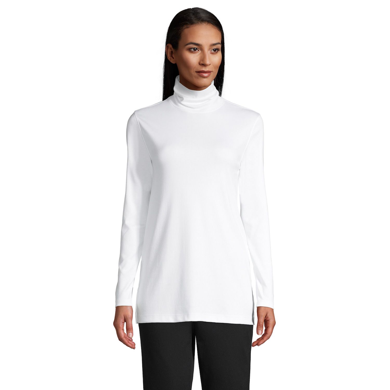 women's turtleneck tunic tops